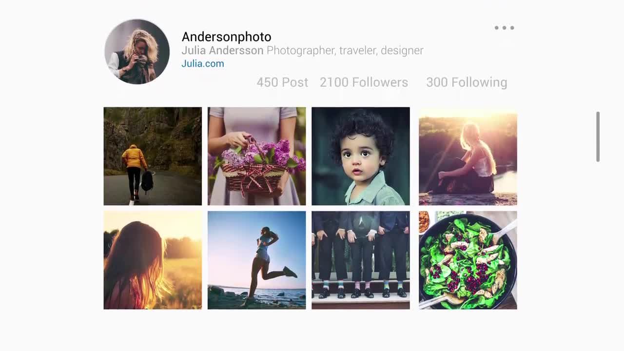 Instagram幻灯片16设计素材网精选AE模板
