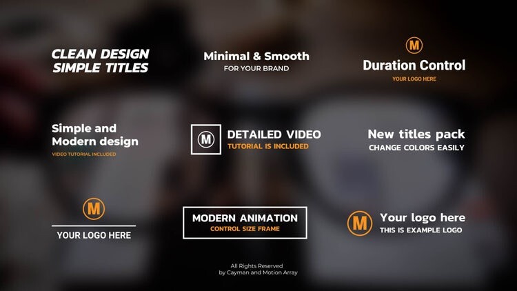 9个简单优雅的全屏标题动画素材天下精选AE模板