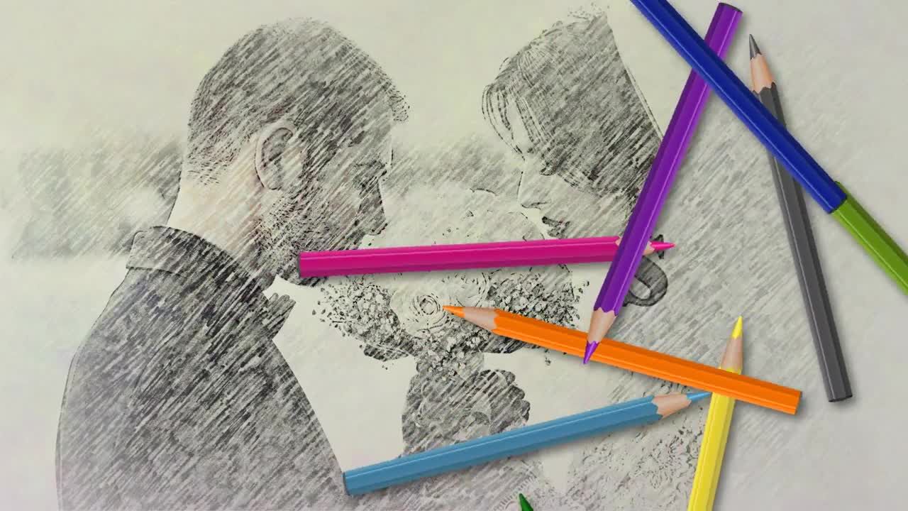 有趣且动态的铅笔绘图动画16设计素材网精选AE模板