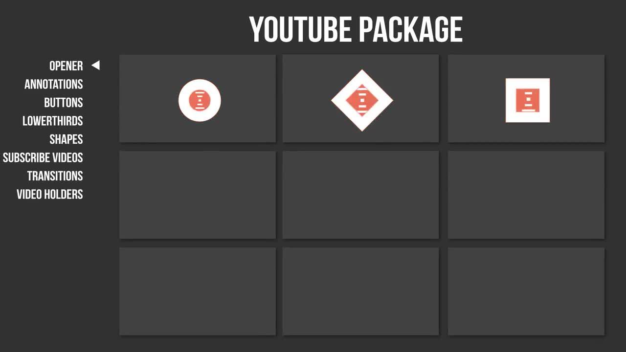 全新的Youtube套餐包动态动画亿图网易图库精选AE模板