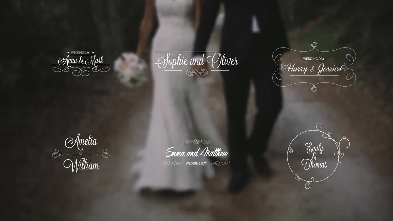 6个婚礼标题动画亿图网易图库精选AE模板