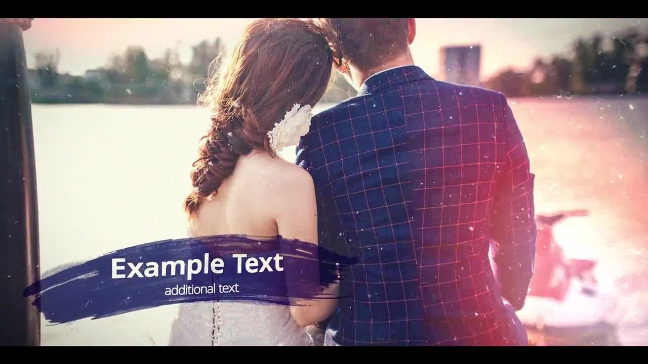 墨滴效果的婚礼幻灯片照片展示素材中国精选AE模板