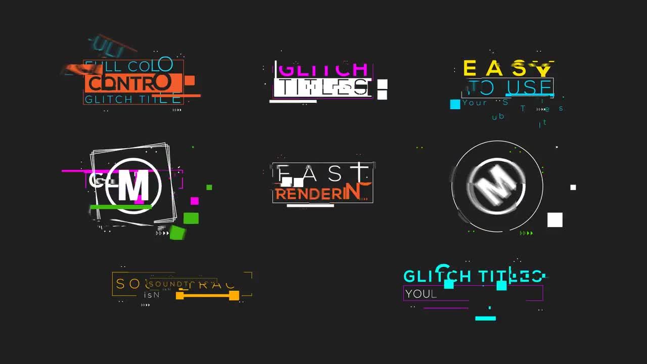 炫酷的科技感文字标题动画16设计素材网精选AE模板