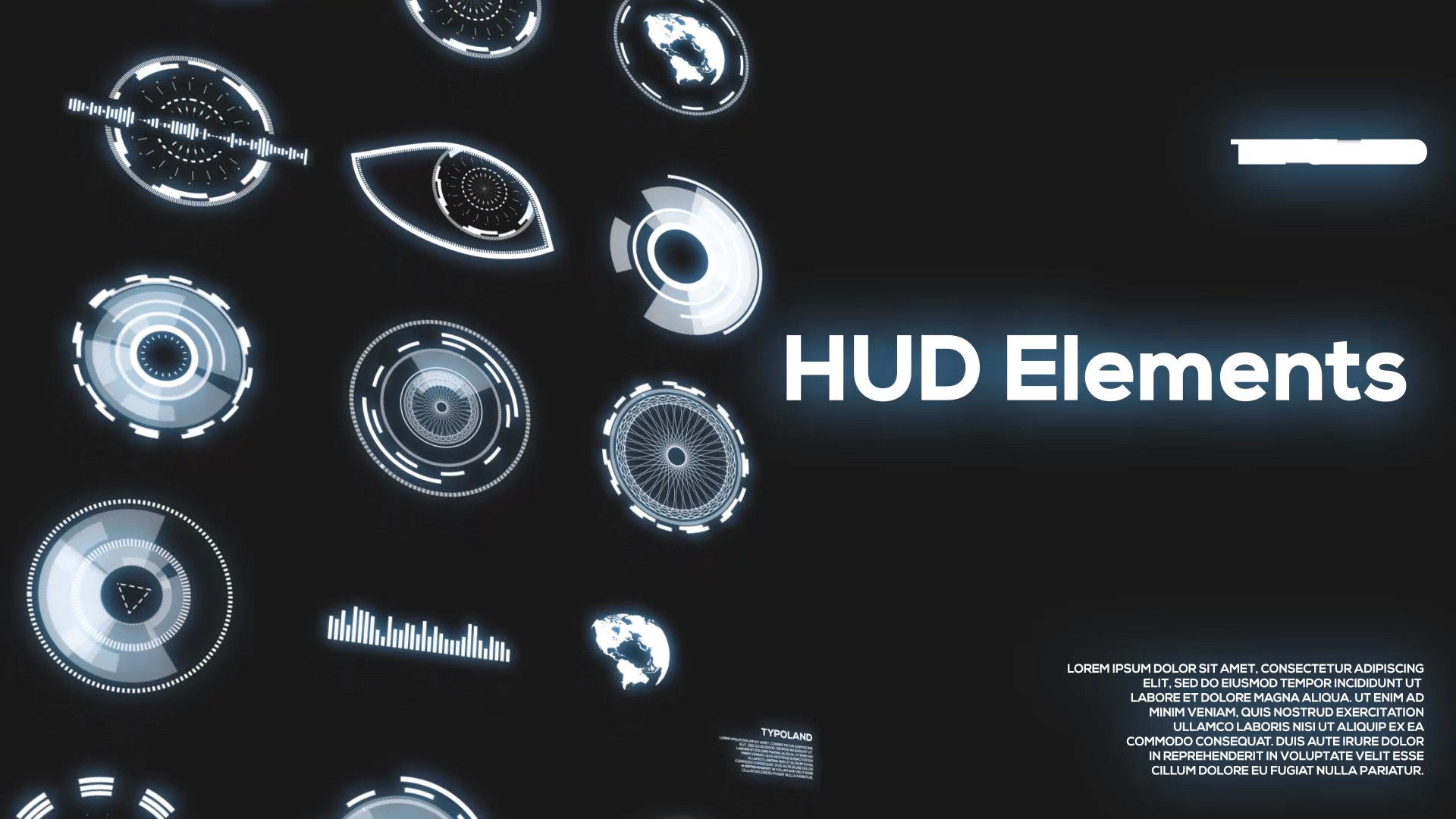 40种超现代的HUD元素16图库精选AE模板