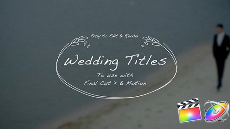 婚礼手绘标题宣传片动态图文Fcpx模板