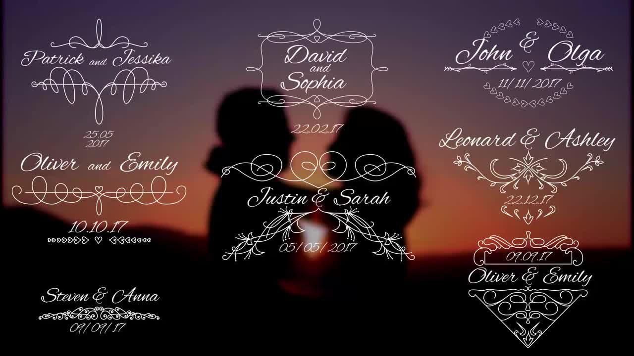 优雅浪漫的结婚婚礼文字标题亿图网易图库推荐PR模板