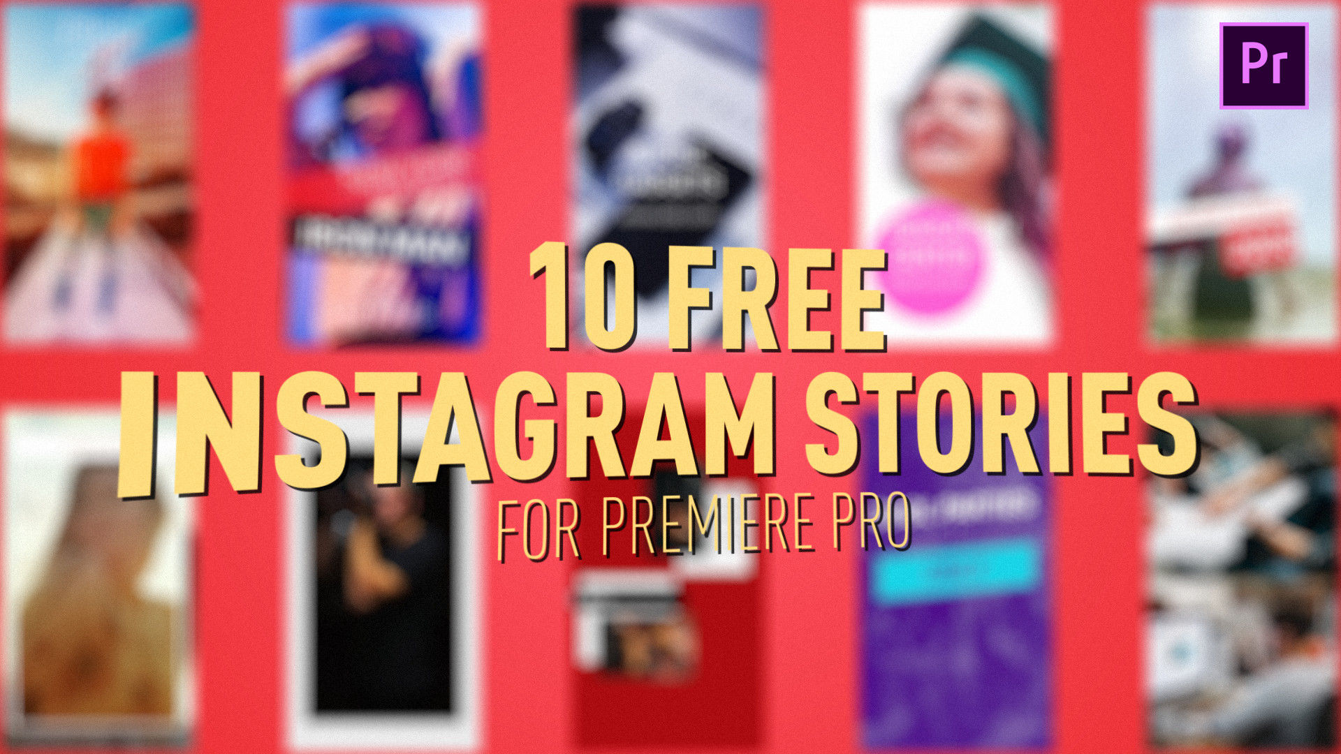 10个现代动态动画Instagram故事16素材精选PR模板