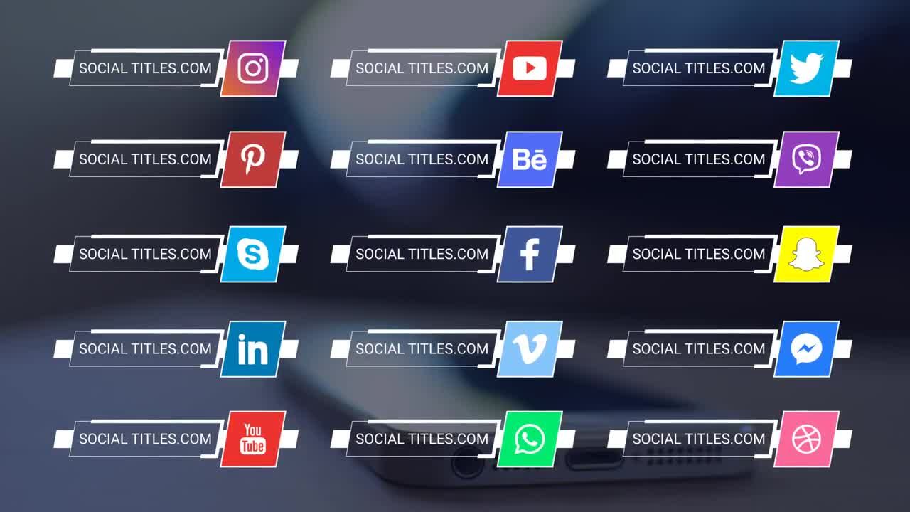 15种具有未来主义和现代设计的社交媒体标题16素材推荐Pr模板