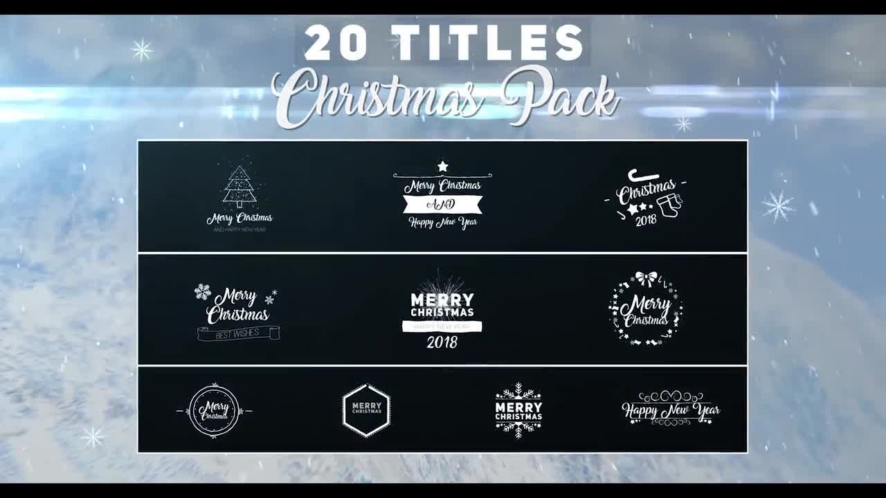 20个独特的圣诞节标题包16设计素材网精选pr模板