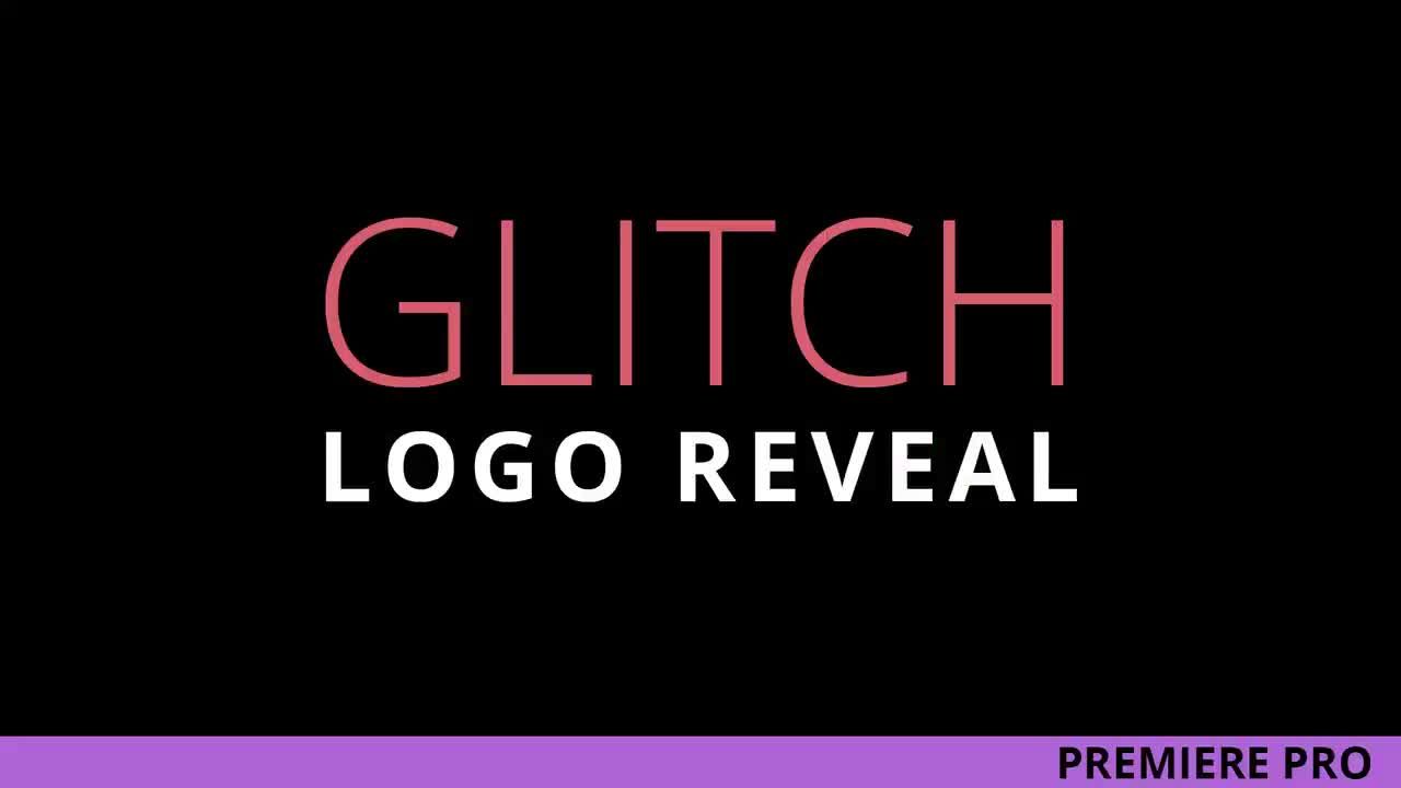 广告Glitch徽标显示16设计素材网推荐PR模板