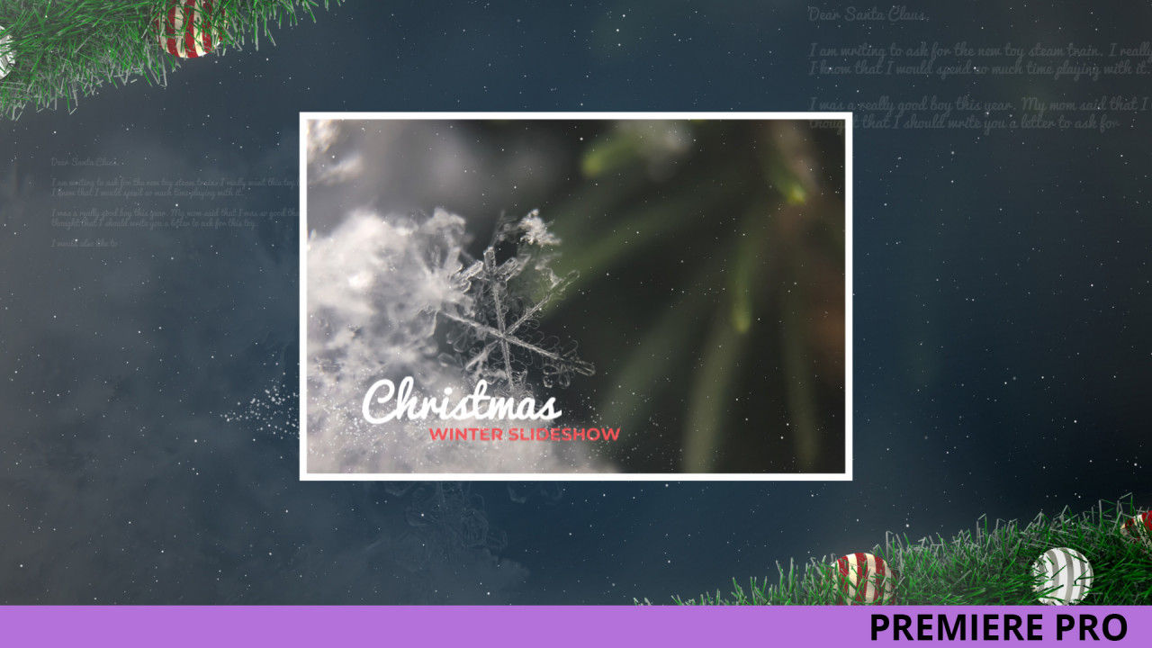 冬季圣诞节幻灯片16设计素材网精选PR模板