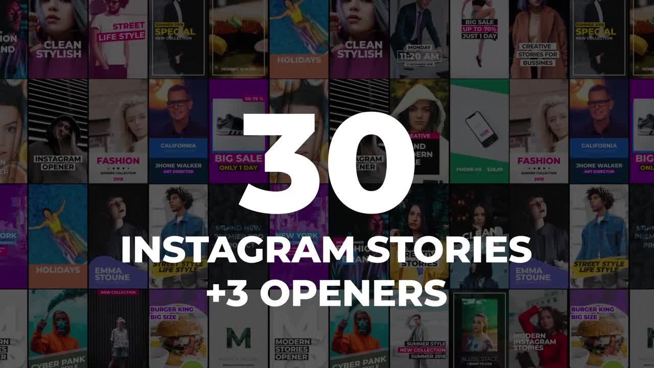 30个独特的社交媒体Instagram故事16设计素材网推荐PR模板
