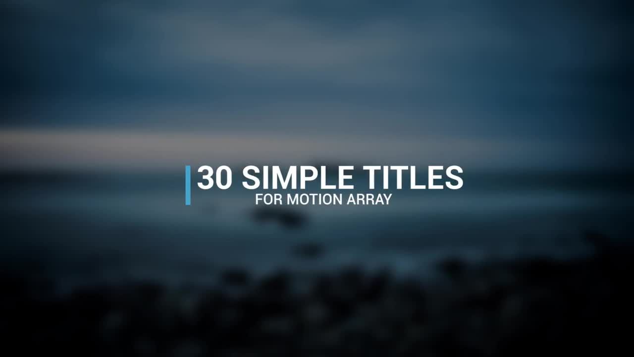30个简单的标题16素材精选pr模板