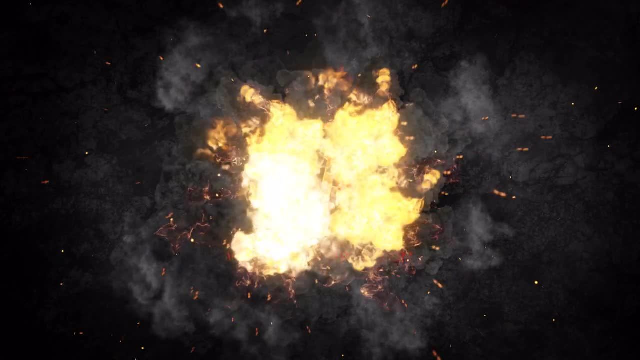 电影级别的高清火焰燃烧爆炸特效Logo亿图网易图库推荐PR模板
