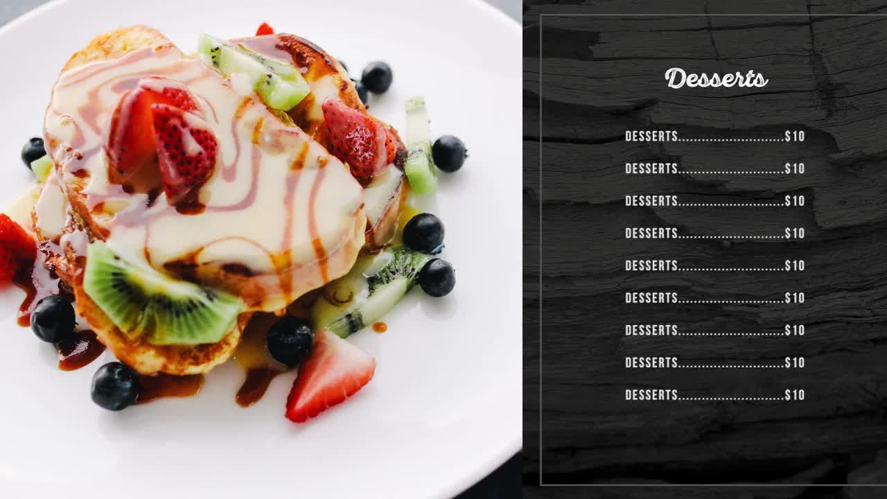 梦幻般的咖啡厅餐厅食物介绍宣传片头16设计素材网精选PR图文模板