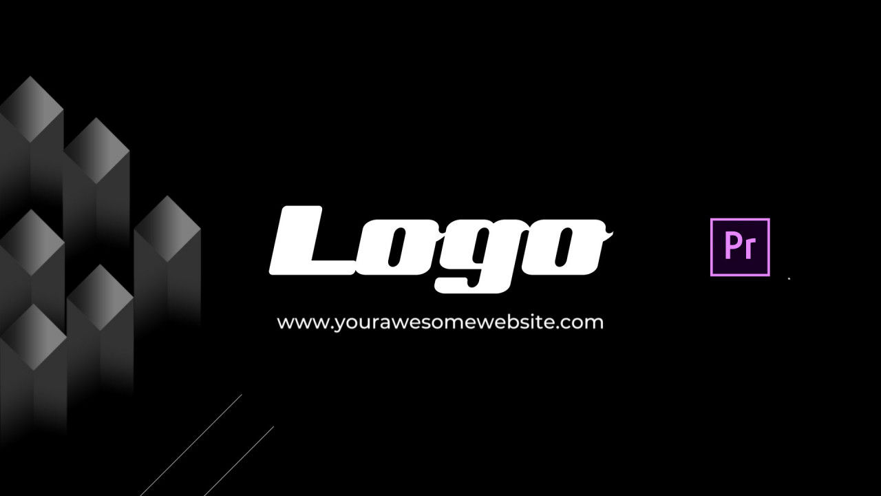 动态立方体logo展示16设计素材网精选pr模板