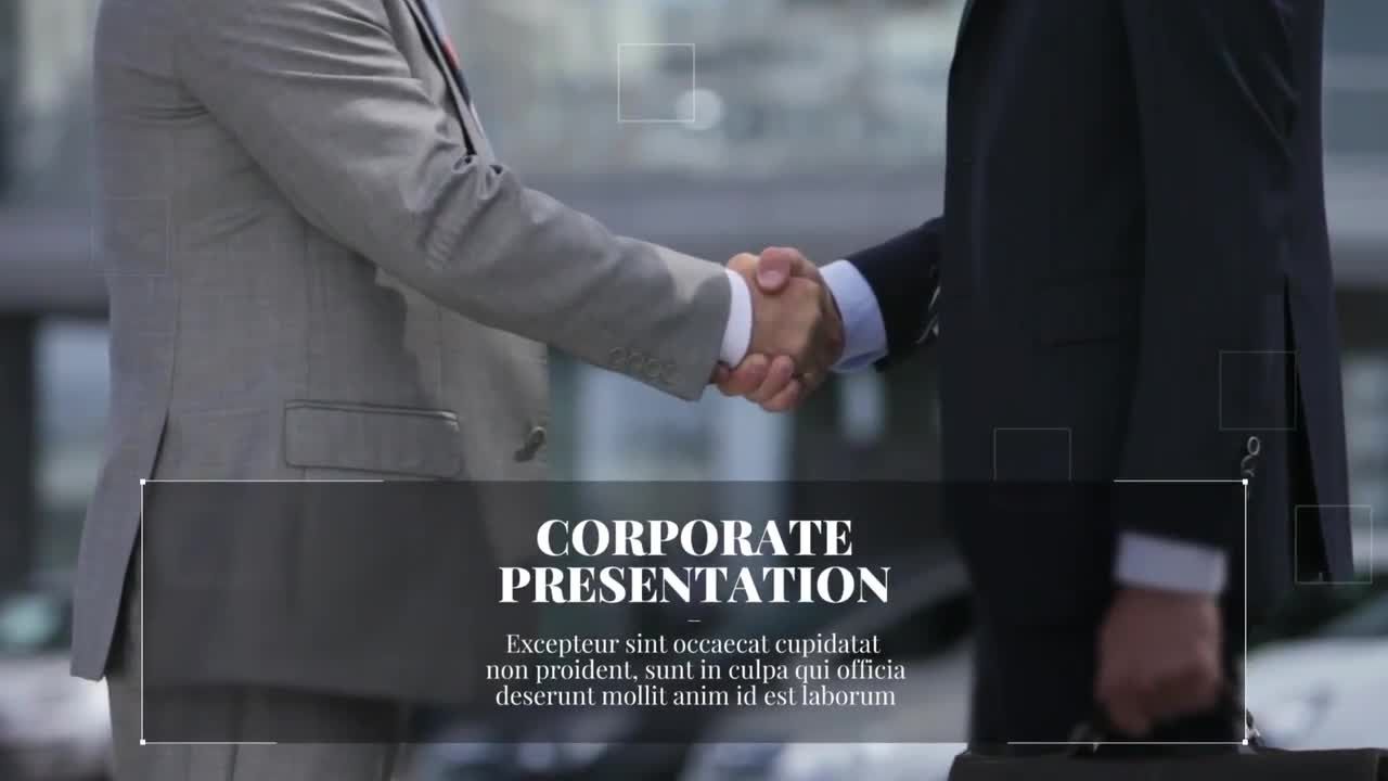 优雅的商务企业线条展示视频16图库推荐PR模板