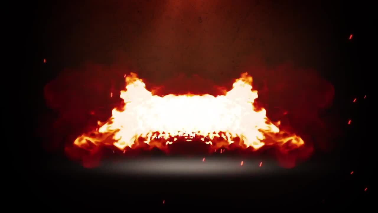 火焰效果logo开场动画16设计素材网推荐PR模板