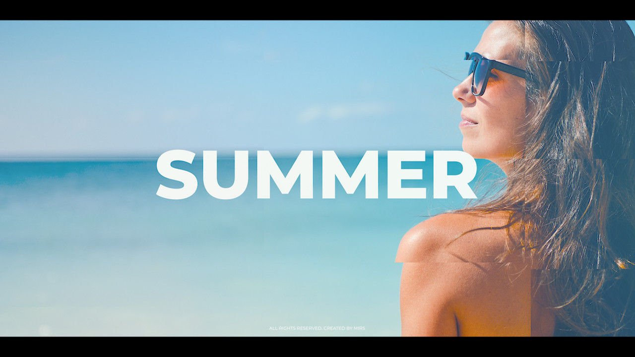 多彩的夏季旅游视频和动态文字16设计素材网精选pr模板
