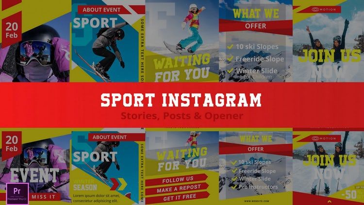 体育Instagram故事促销亿图网易图库精选pr模板