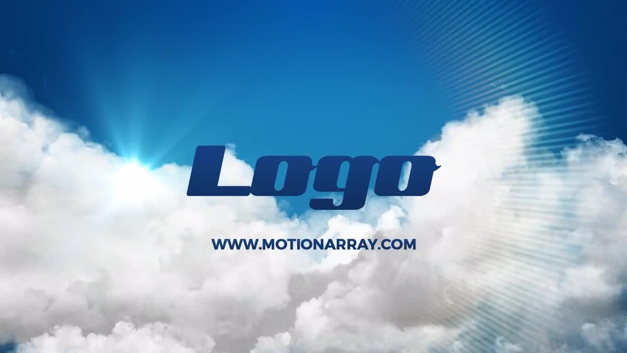 梦幻的电影片头天空白云LOGO展示16设计素材网推荐PR模板