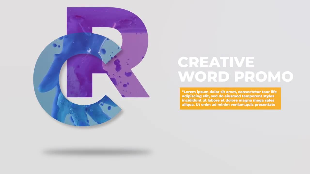 彩色大写字母风格的商业广告16图库精选pr模板