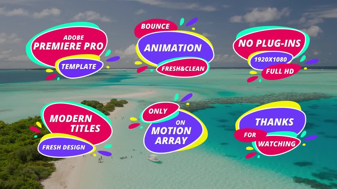 6个夏季独特标题动画16设计素材网推荐PR模板