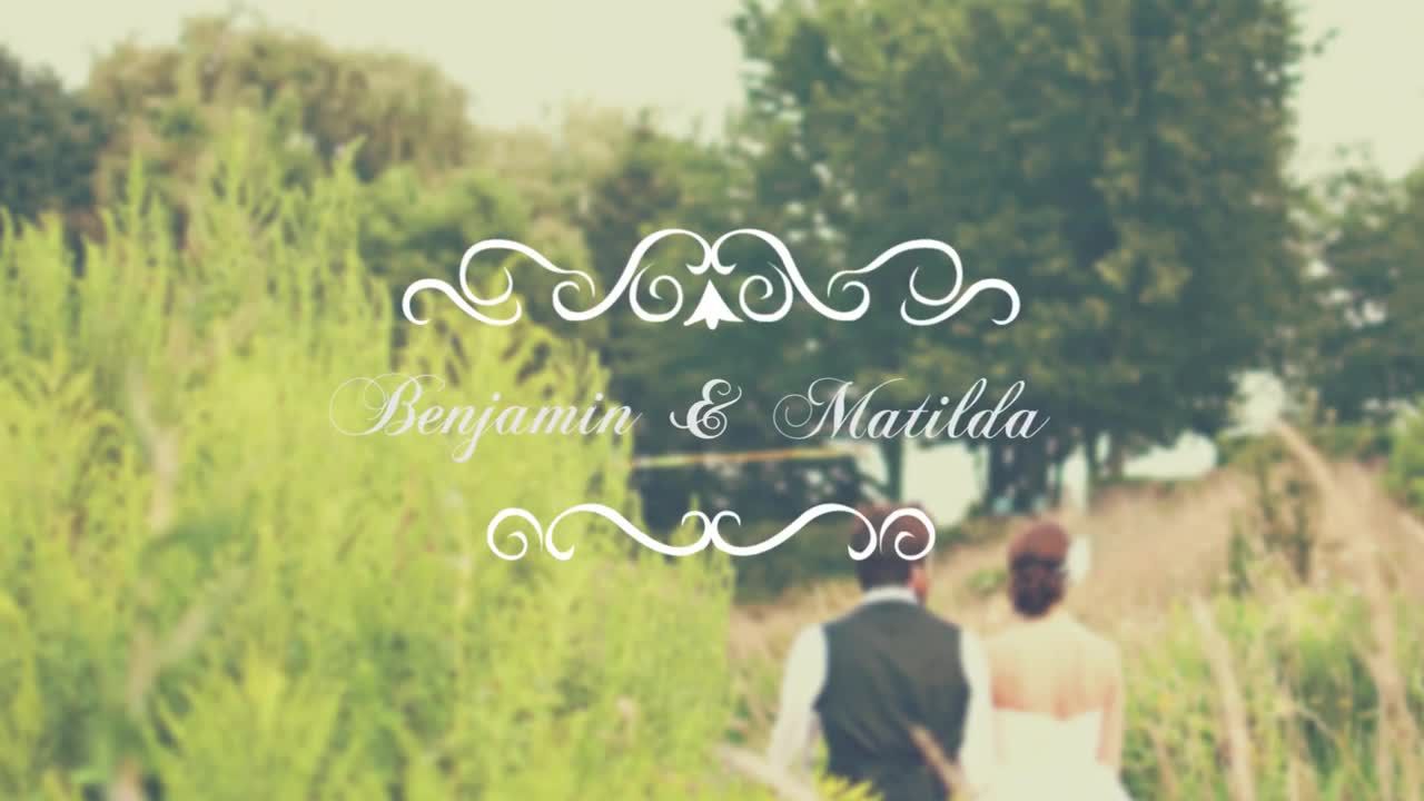 浪漫优雅的结婚婚礼文字标题16设计素材网精选pr模板