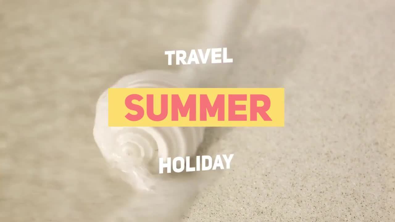 动感优雅创意设计夏季旅游动画素材天下推荐PR模板