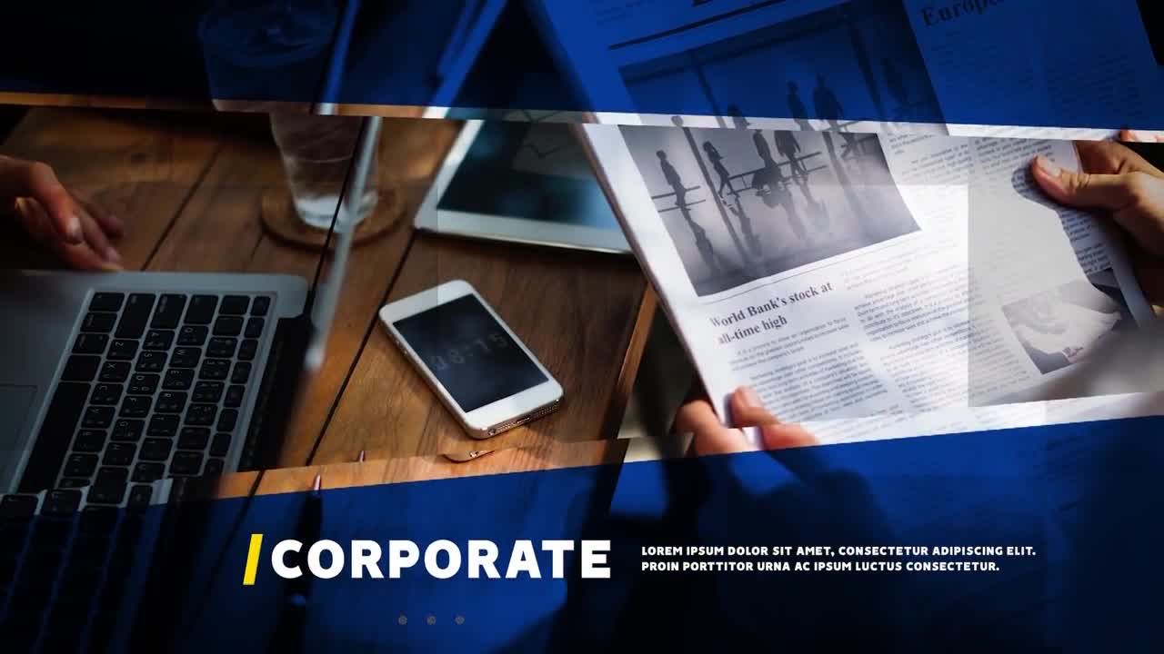 流畅动人企业幻灯片视频16素材精选PR模板