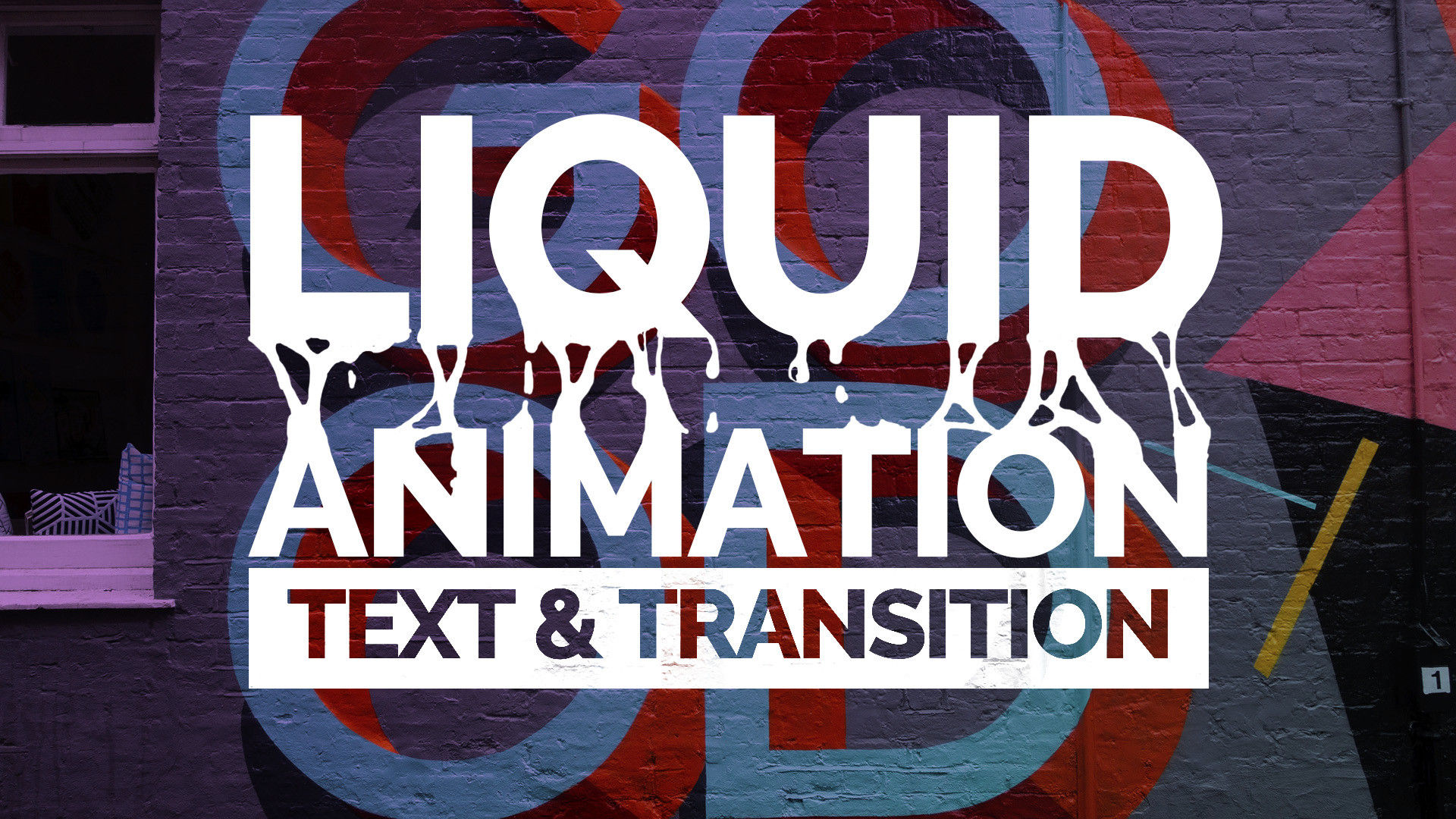 不寻常的液体动画过渡与文本组合16设计素材网精选PR模板