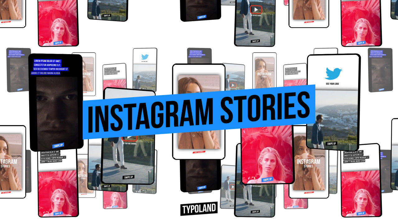 15个酷炫且富有创意Instagram故事的动画素材天下精选PR模板