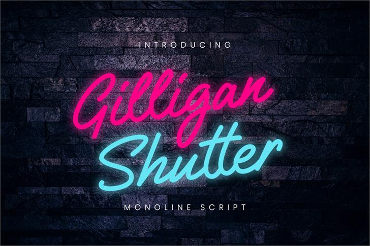 Gilligan Shutter font插图