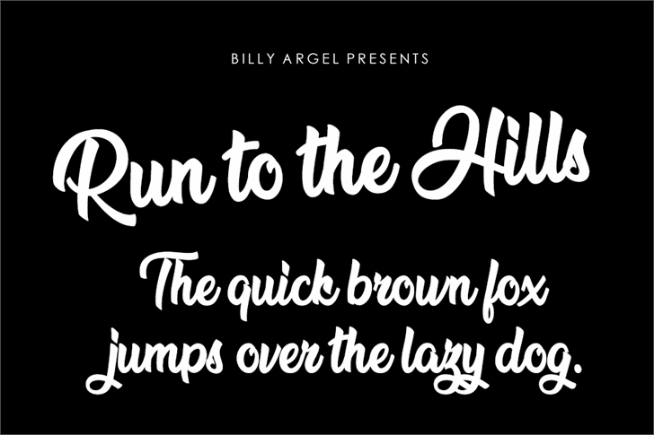 Run to the Hills Personal Use font插图