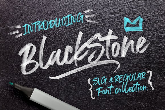 Black Stone Marker Font插图