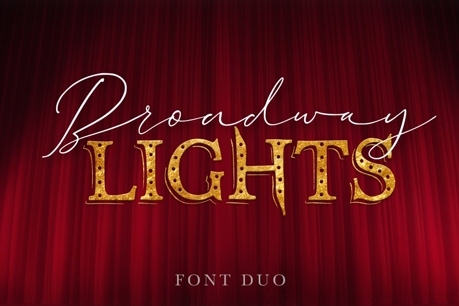 Broadway Lights | Duo Font.插图