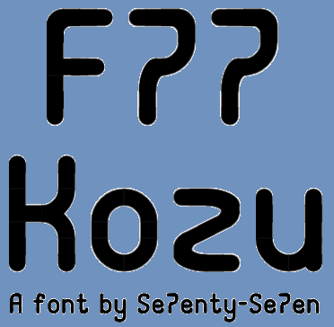 F77 Kozu Demo font插图1