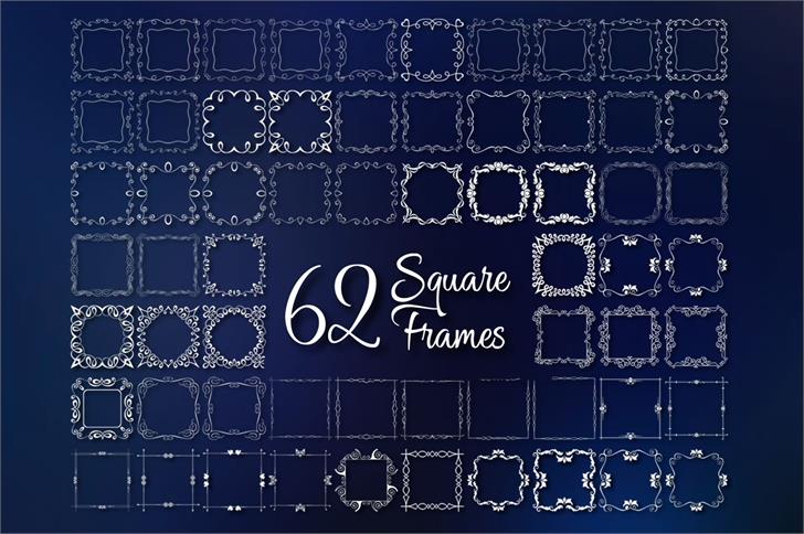 Square Frames font插图