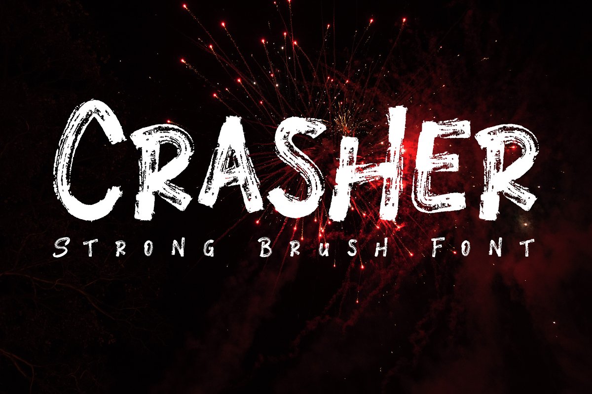 Crasher // Strong Brush Font插图