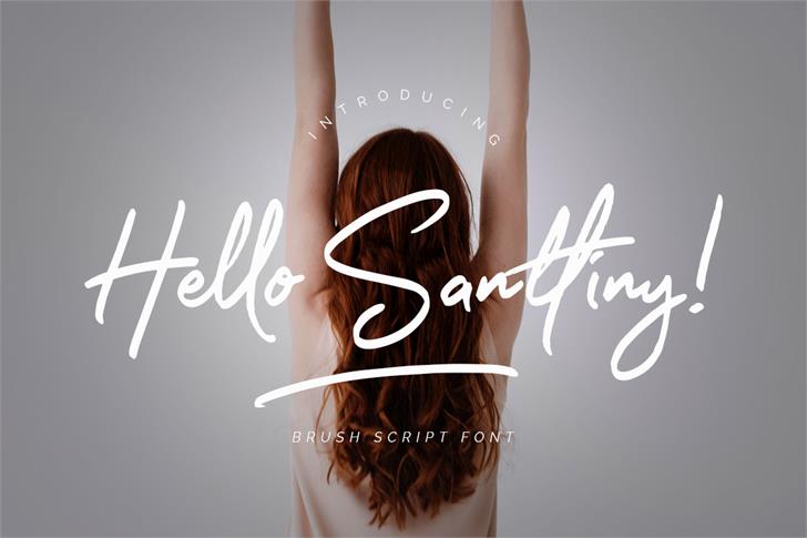 Hello Santtiny font插图