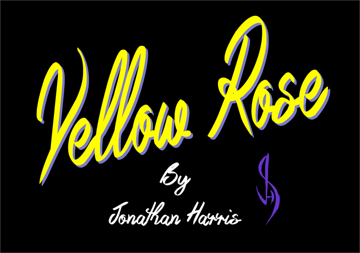 Yellow Rose font插图