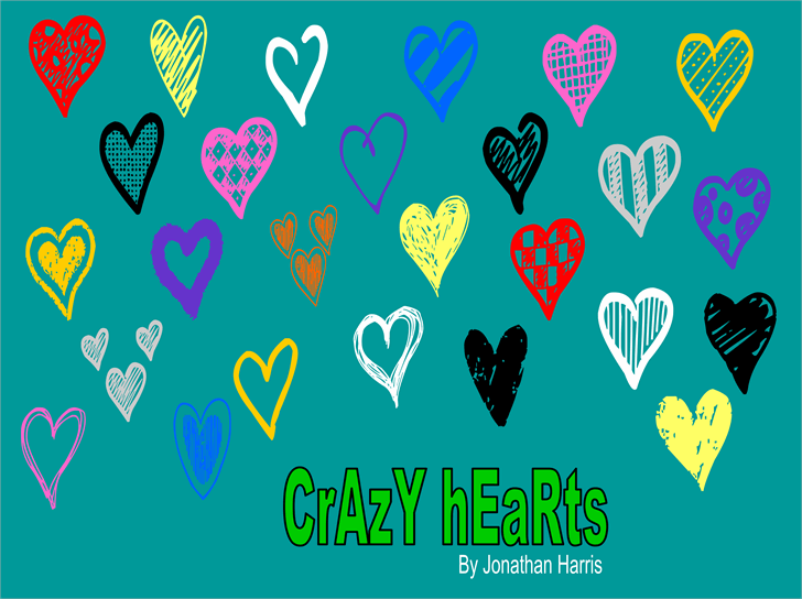 Crazy Hearts font插图