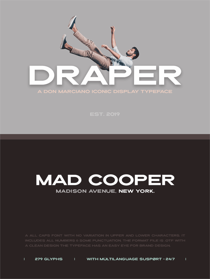 Draper font插图