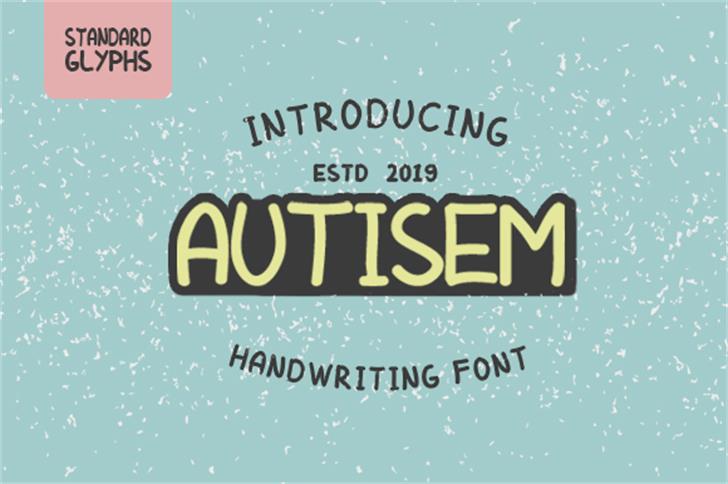 Autisem For Personal Use font插图