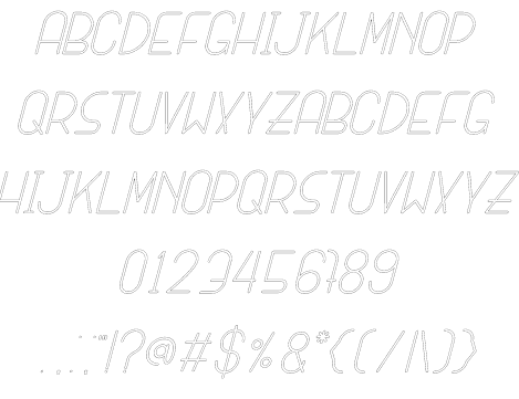 SANSI Outline Italic font插图1