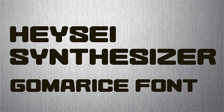 Heysei Synthesizer font插图