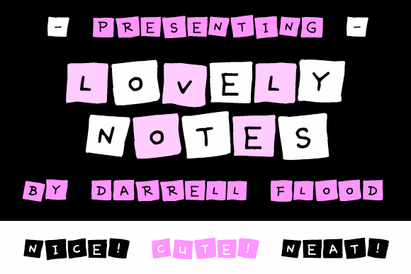 Lovely Notes font插图