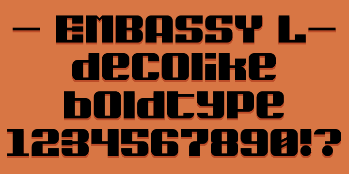 Embassy L font插图