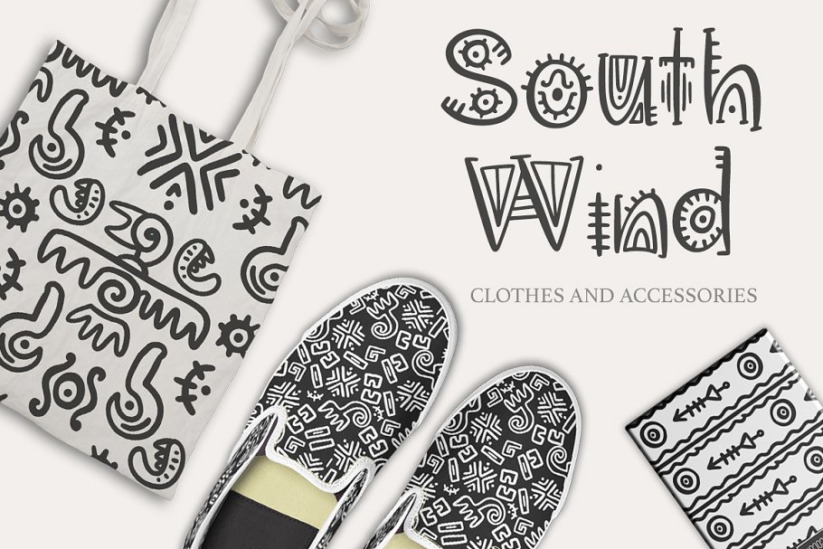 Aztec Soul. Tribal font with extras.插图1