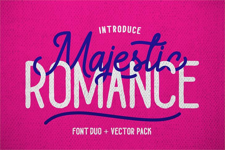 Majestic Romance font插图